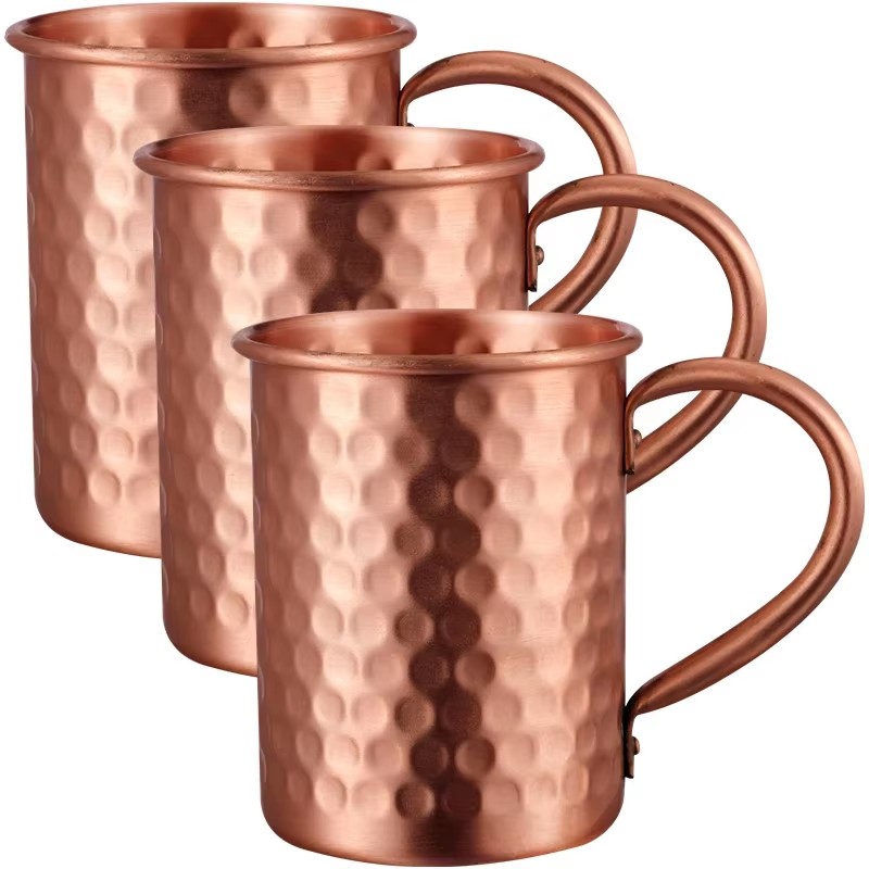 Mule Copper Mug - أكواب موسكو ميول نحاسية 100%، 1/2/3/4