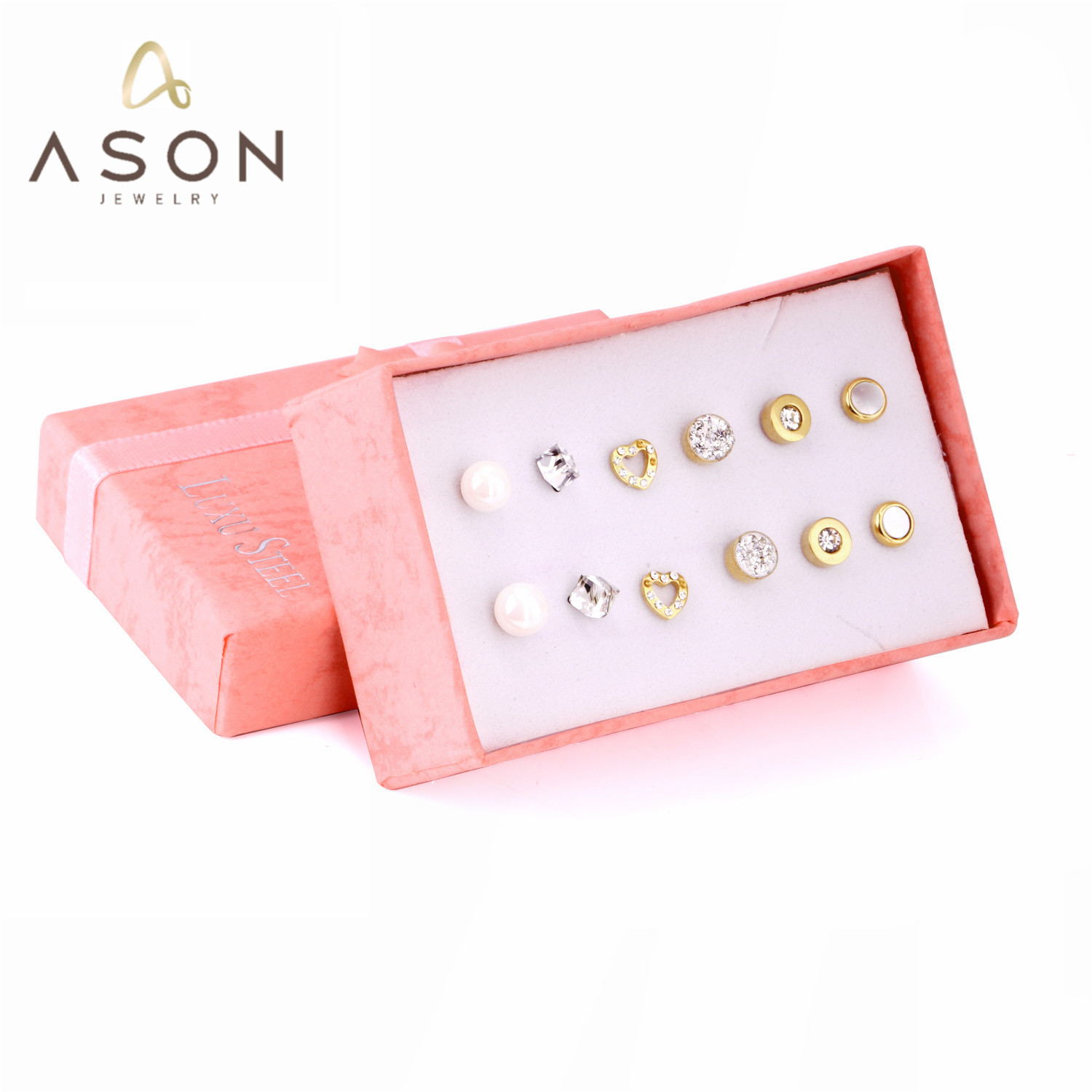 Bar Cart Gold - ASONSTEEL 6 زوج/صندوق دائري ساحة زركون