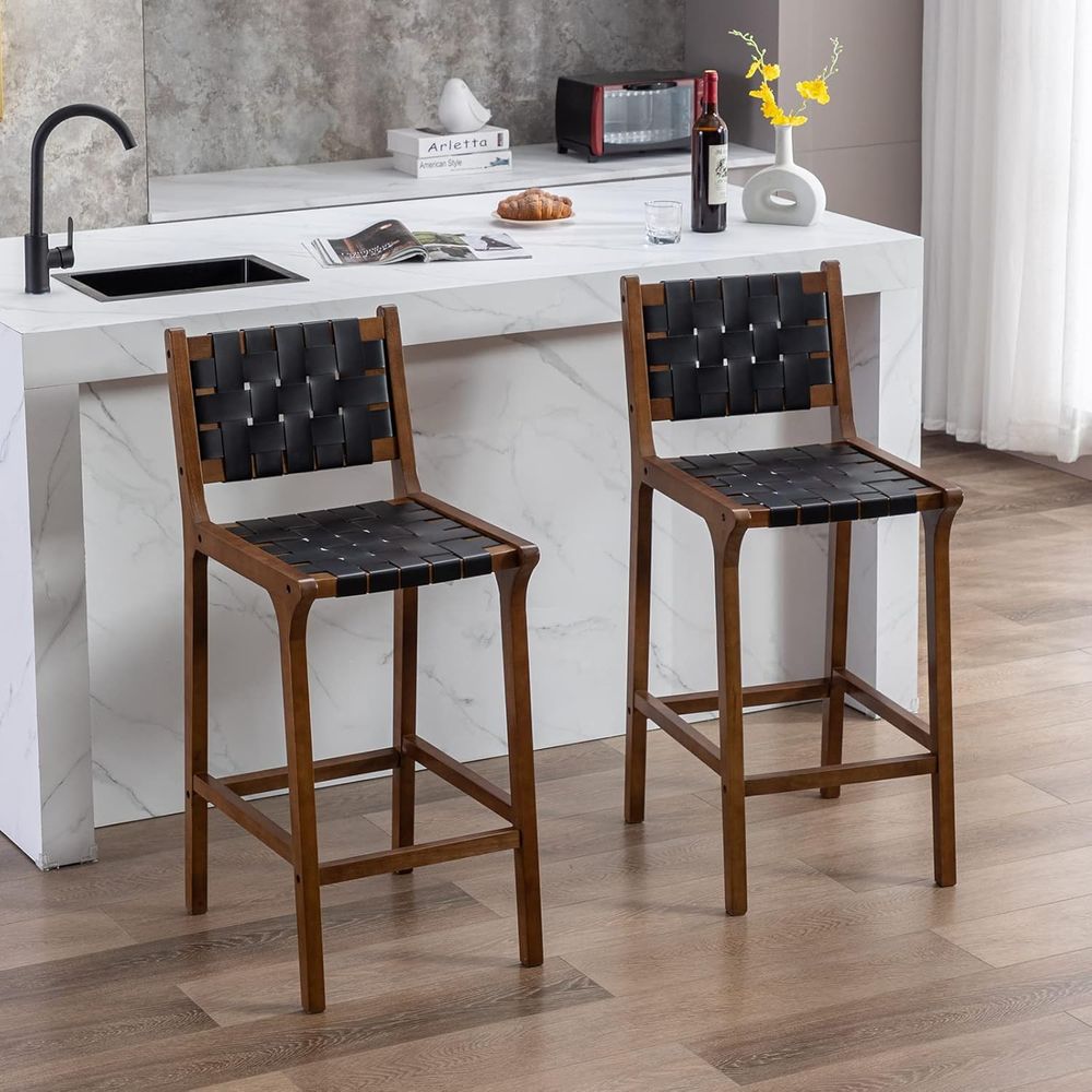 مجموعة من كرسيين خشبيين للبار، - مراجعة Home Bar Stools وسعره