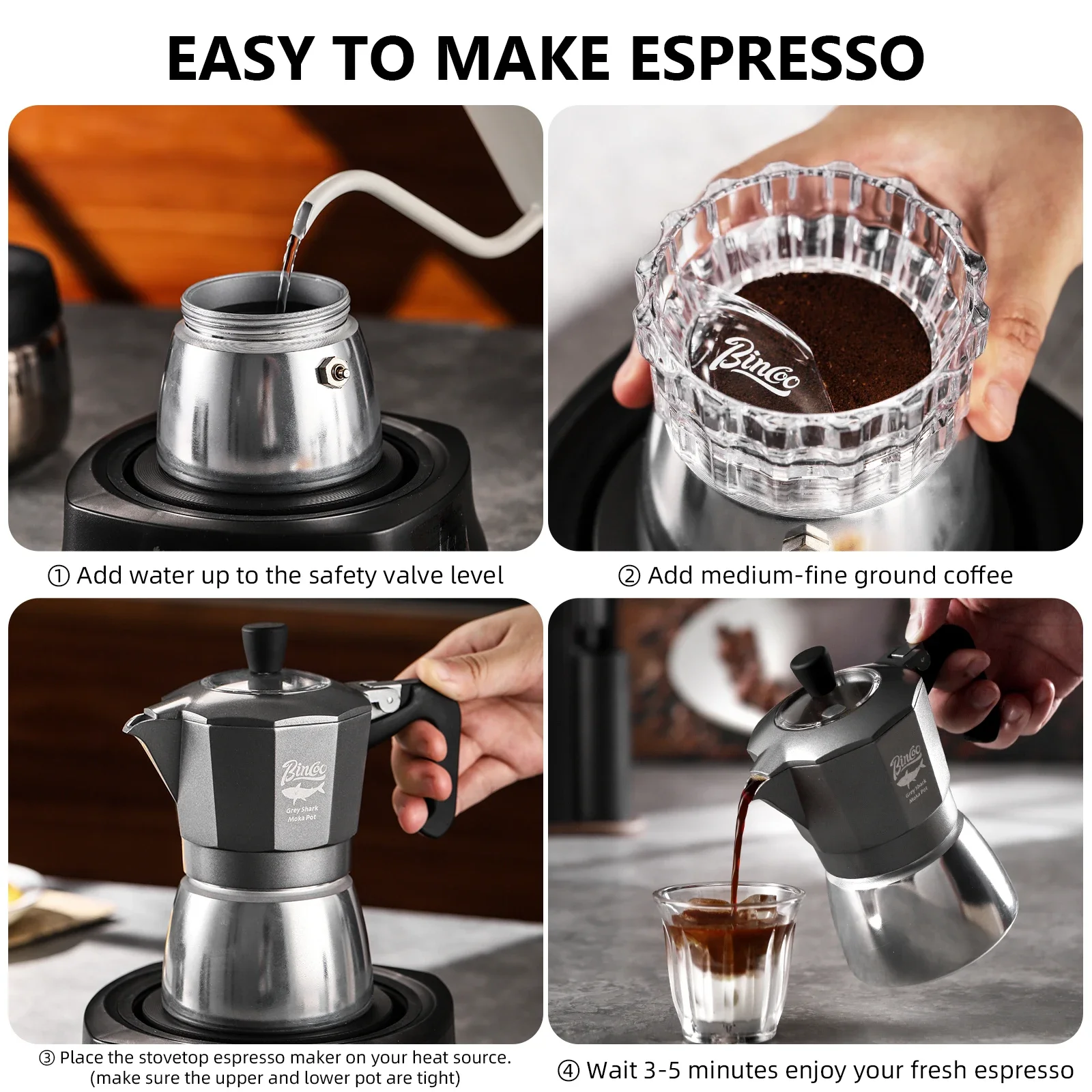 بينكو وعاء موكا بسعة كوبين بصم - مراجعة Home Barista وسعره