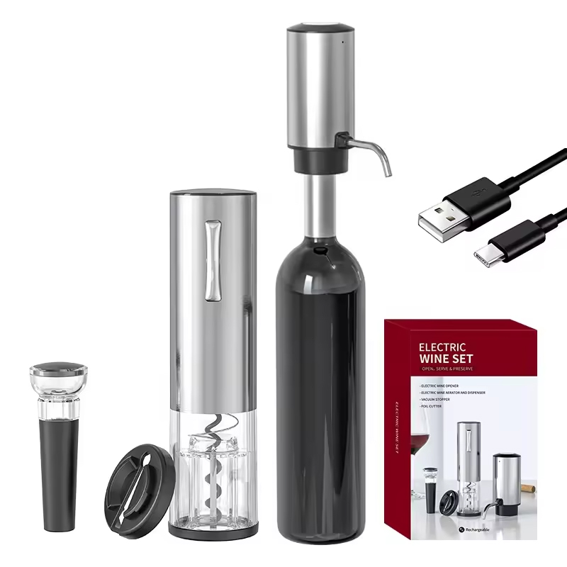 مجموعة فتاحة زجاجات نبيذ كهربا - مراجعة Home Bar Set وسعره