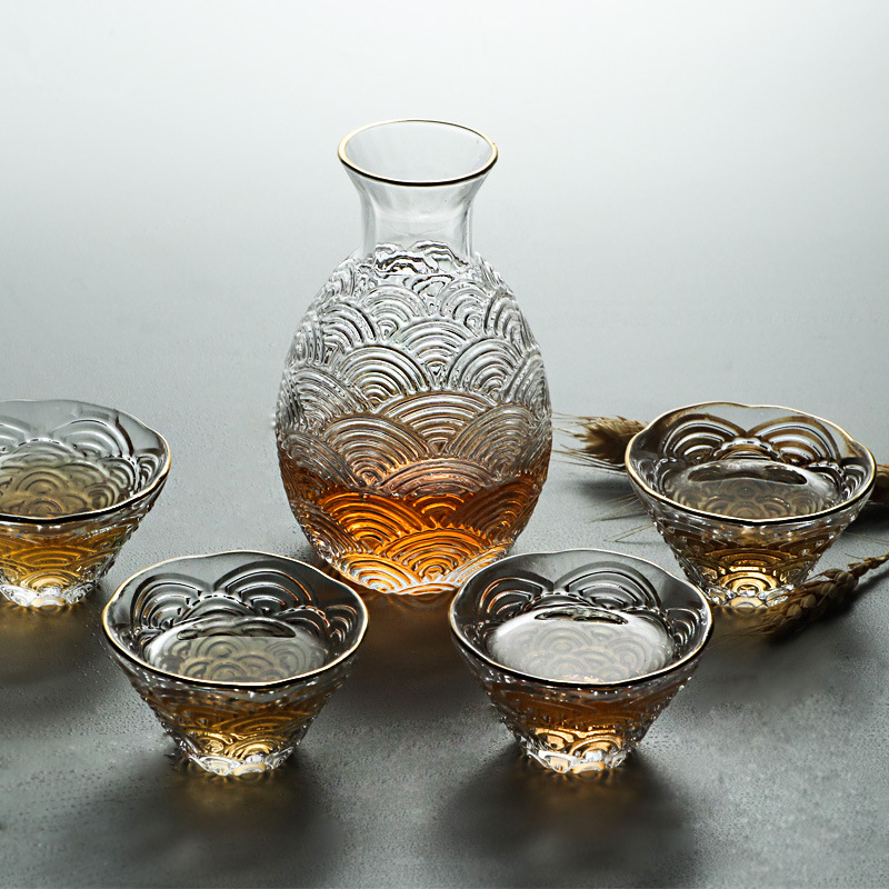 طقم إبريق ساكي ياباني زجاجي مع - مراجعة Home Bar Set وسعره