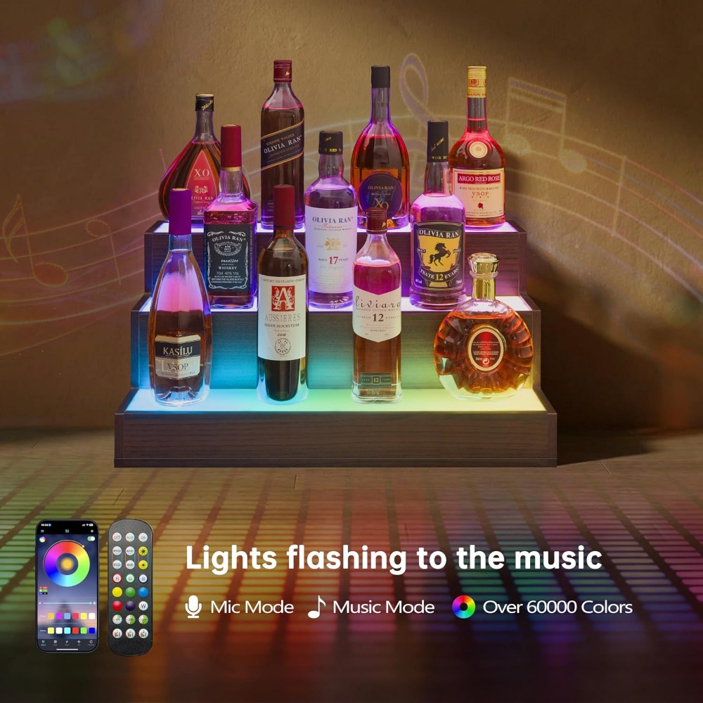 رف عرض زجاجات LED للبار المنزل - مراجعة Home Bar Shelves وسعره