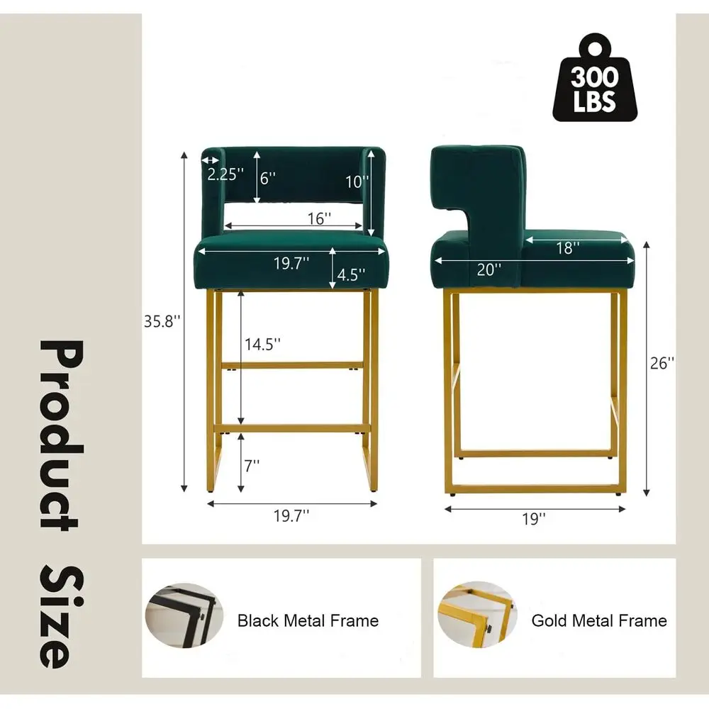 مجموعة من كرسيين بار مخمليين أ - مراجعة Home Bar Stools وسعره