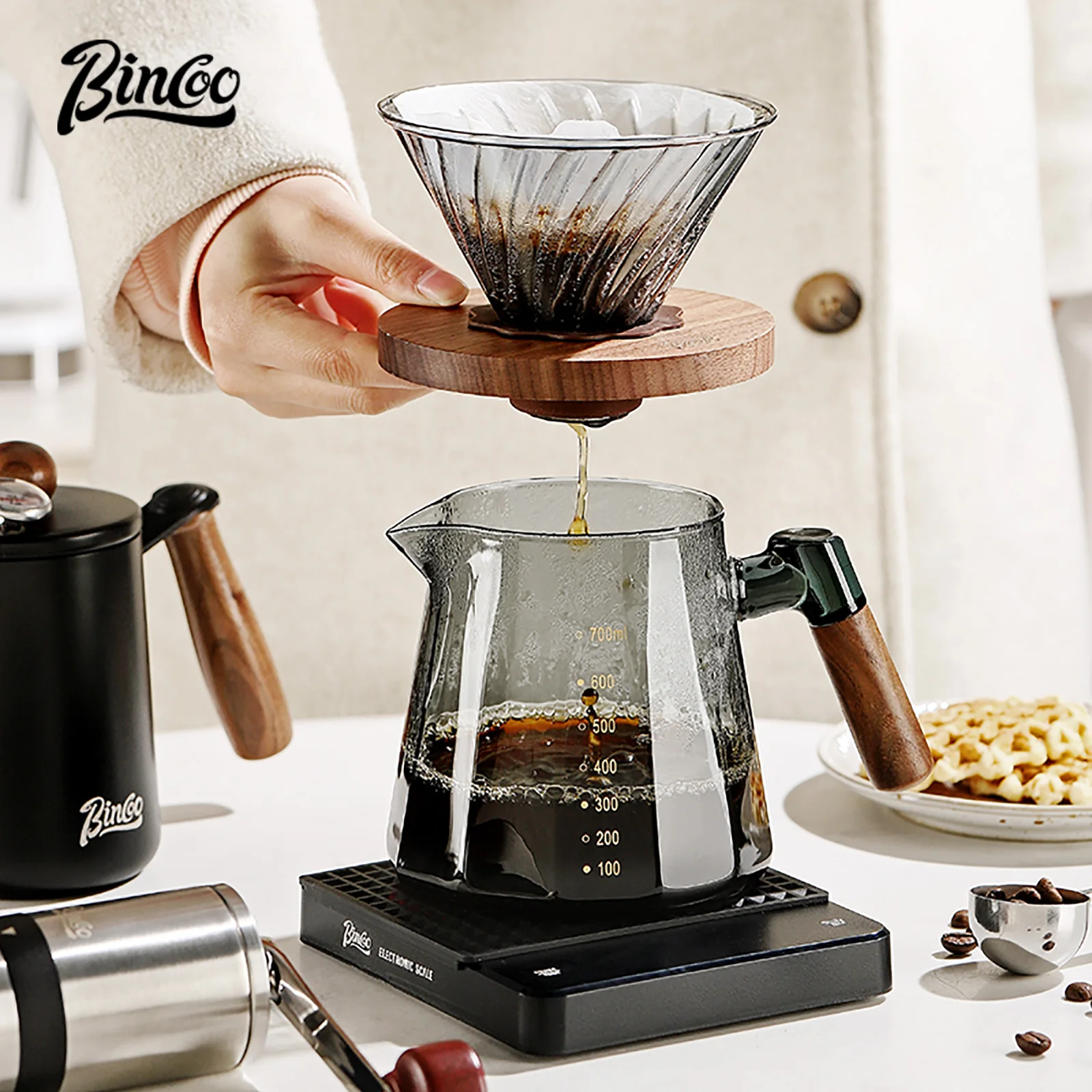 Bincoo 800 مللي باريستا صب فوق - مراجعة Home Barista وسعره