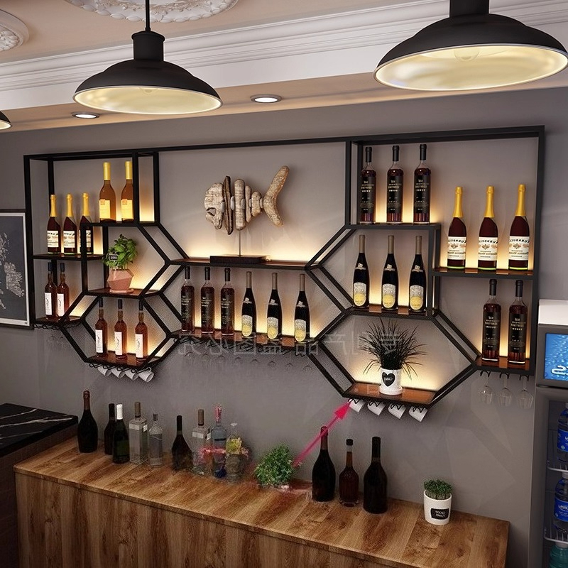 رفوف معدنية خزانة مشروبات غرفة - مراجعة Home Bar Shelves وسعره